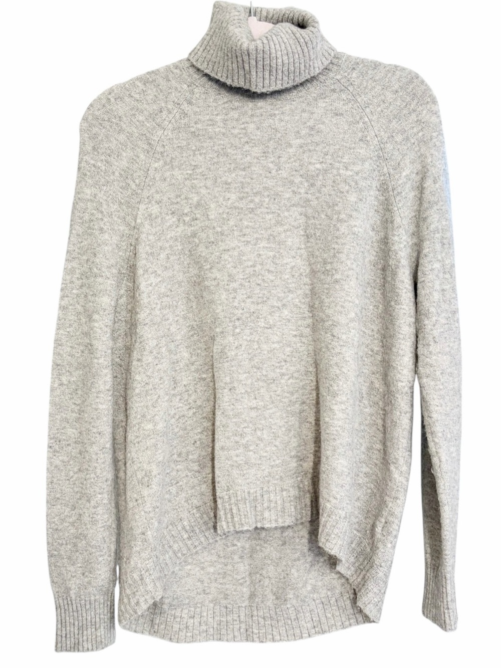 J. Crew Turtleneck Supersoft Yarn Sweater, Gray Heather Merino Wool Alpaca Blend